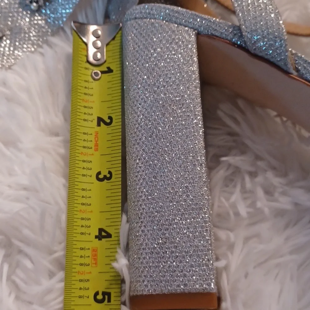 Antonio Melani Nicola bathie x Antonio Melani Lila Bow heels Silver 8M New - Picture 15 of 16